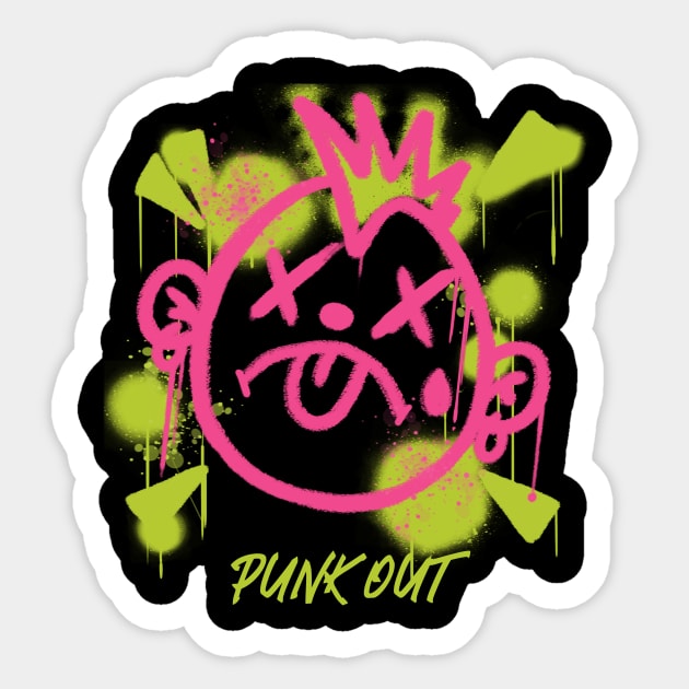 Punk Out Sticker by Joco Studio